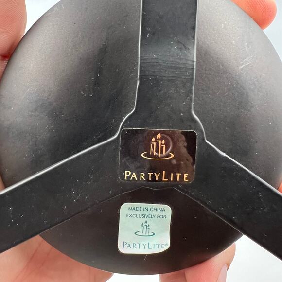 PartyLite 3 Leg Black Steel Table Jar Pillar Tea Light Candle Holder Stand - Picture 5 of 7